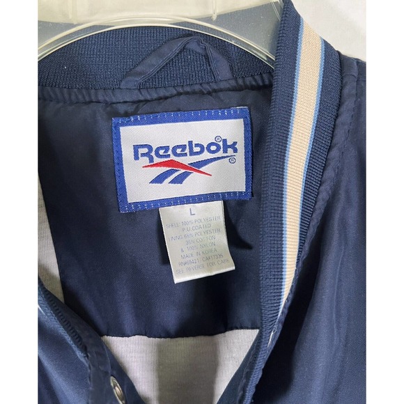 Vintage Reebok Carolina Tar Heels Men’s Jacket Large Blue Embroidered Varsity - Picture 2 of 10